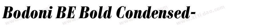 Bodoni BE Bold Condensed字体转换